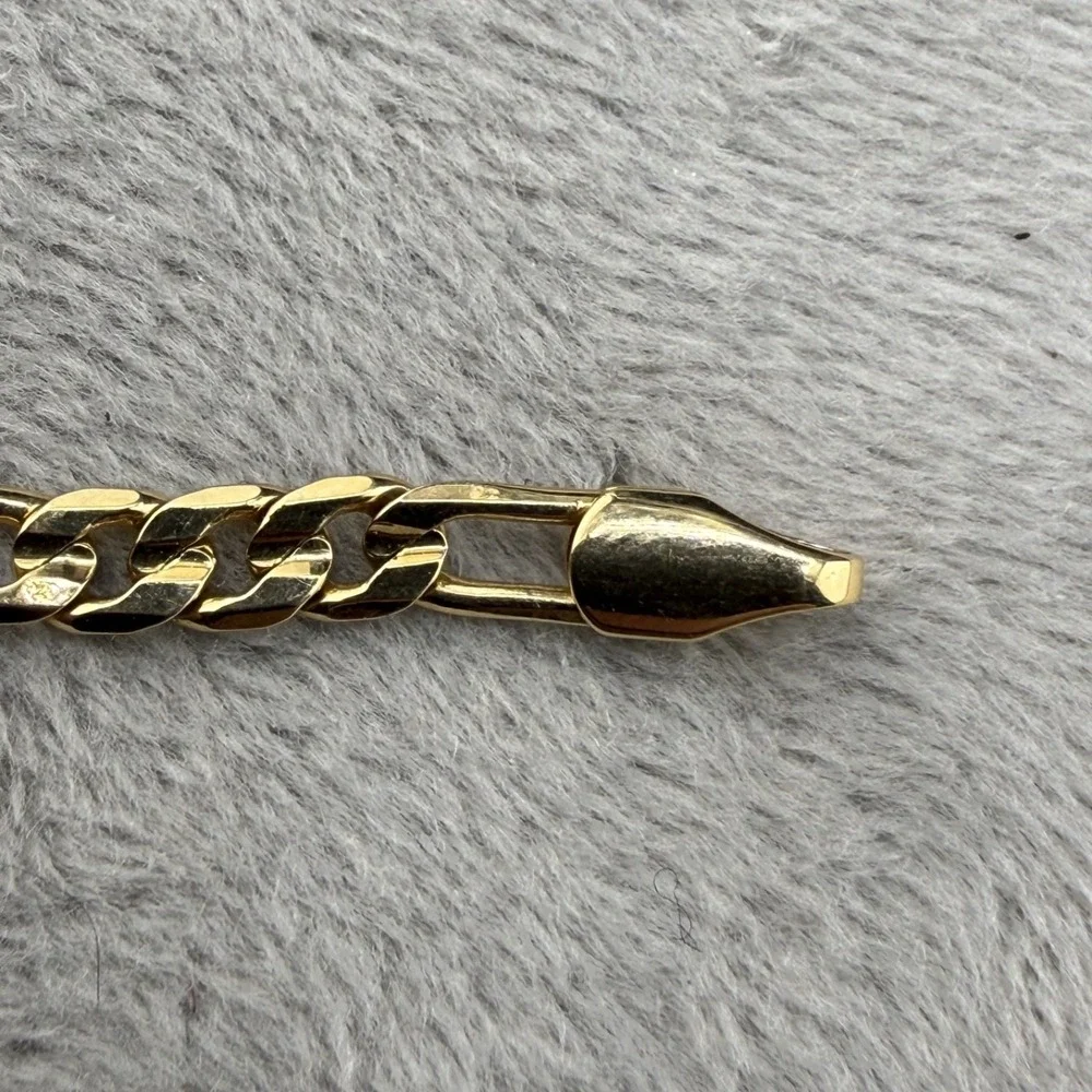 Vintage LifeTime Bracelet Gold Figaro Chain 24KT GL 9